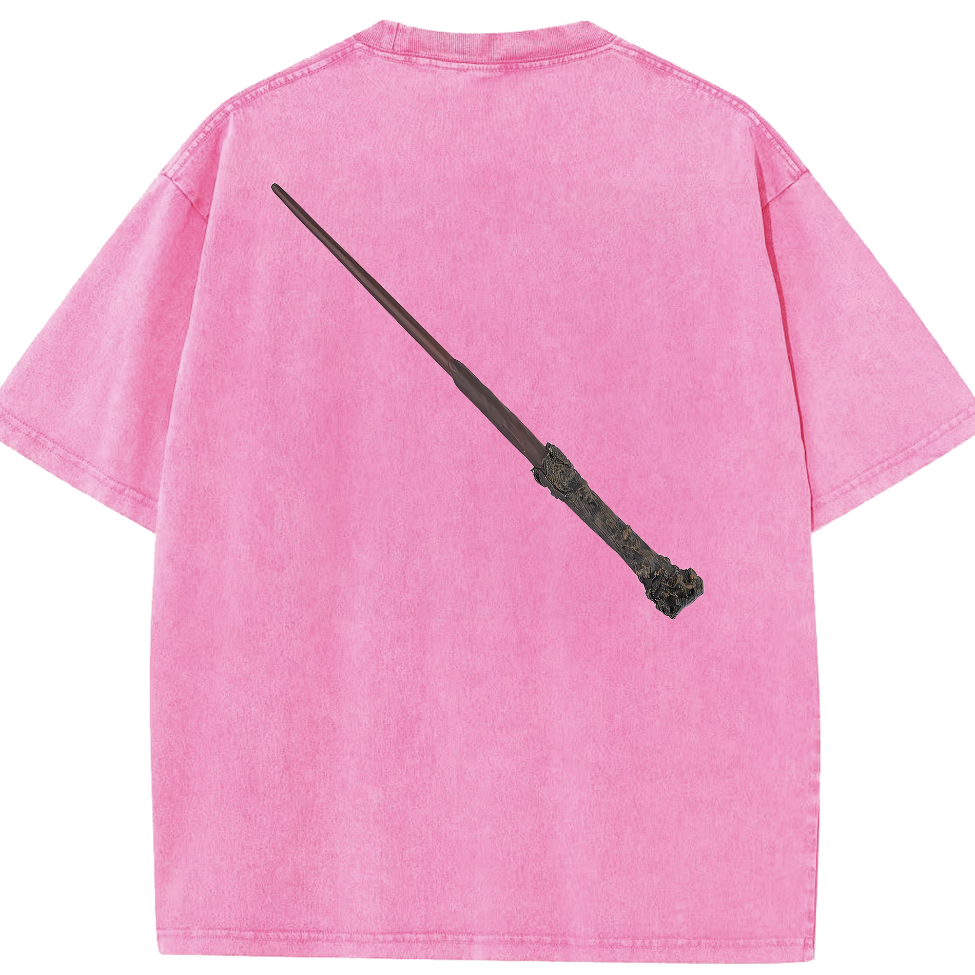 （画像用） Harry Potter ハリー・ポッターシリーズ 綿100% ヴィンテージ風 半袖Tシャツ（背面プリント）